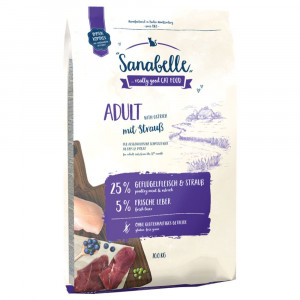 SANABELLE Adult with Ostrich - sausā barība kaķiem 2kg Cena norādīta par 1 gb. un ir spēkā pasūtot 2 gb.