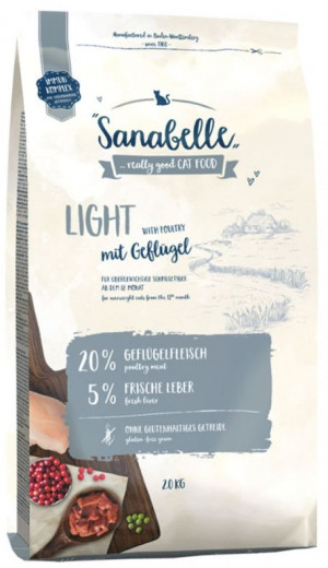 SANABELLE Light - sausā barība kaķiem 10kg