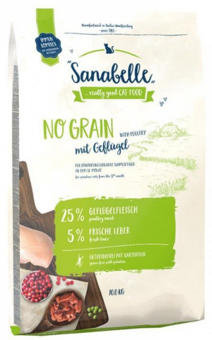 SANABELLE No Grain - sausā barība kaķiem 2kg