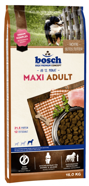 BOSCH Adult Maxi - sausā barība suņiem 15kg