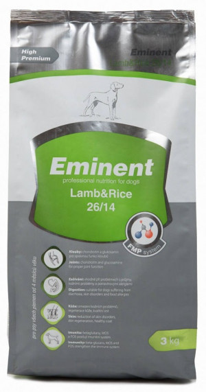 EMINENT High Premium Adult Lamb & Rice - sausā barība suņiem 3kg