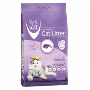 VAN CAT Compact Lavander - cementējošas smiltis kaķu tualetei, ar lavandu 5kg