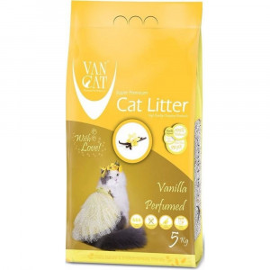 VAN CAT Compact Vanilla - cementējošas smiltis kaķu tualetei, ar vaniļu 5kg