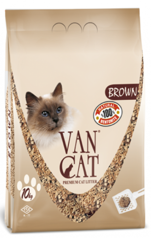 VAN CAT Compact Brown - cementējošas smiltis kaķu tualetei 10kg