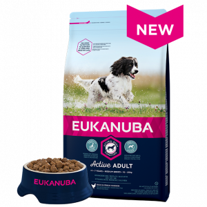 Eukanuba Adult Medium Chicken - sausā barība pieaugušiem vidējo sķirņu suņiem 3kg