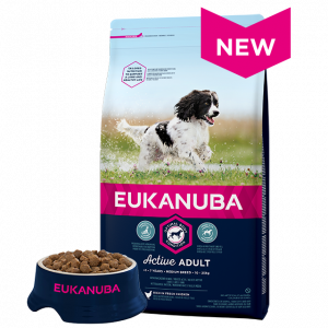 Eukanuba Adult Medium Chicken - sausā barība pieaugušiem vidējo sķirņu suņiem 15kg