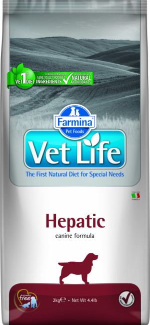 FARMINA VET LIFE Dog Hepatic - sausā barība suņiem 2kg Cena norādīta par 1 gb. un ir spēkā pasūtot 2 gb.