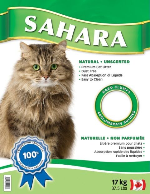 Sahara Natural Cat Litter - smiltis kaķu tualetei, bez aromāta 17kg