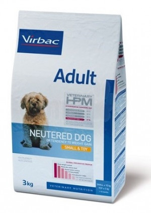 VIRBAC HPM Dog Adult Neutered Small & Toy - sausā barība suņiem 3kg