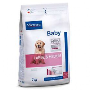 VIRBAC HPM Dog Baby Large & Medium Breed - sausā barība suņiem 7kg