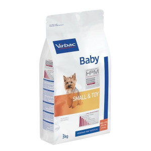 VIRBAC HPM Dog Baby Small & Toy - sausā barība suņiem 3kg