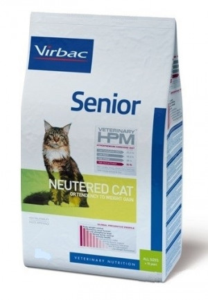 VIRBAC HPM Cat Senior Neutered - sausā barība kaķiem 400g