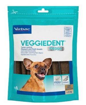 VIRBAC Cet Chew Veggie Dent FR3SH papildbarība suņiem līdz 5 kg XS N15