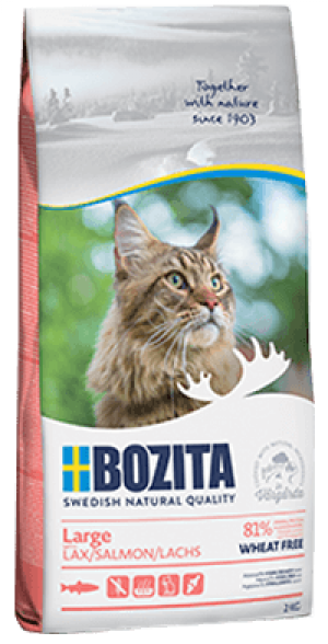 Bozita Feline Wheat Free Salmon Large - sausā barība kaķiem 10kg