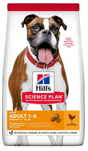 HILLS SP Hill's Canine ADULT MEDIUM LIGHT CHICKEN ar vistu 14kg
