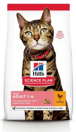 HILLS SP Hill's Science Plan LIGHT ADULT ar vistu 1.5kg