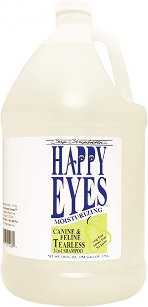 CHRIS CHRISTENSEN Happy Eyes Tearless 2 in 1 Shampoo - šampūns suņiem un kaķiem 3,78 L