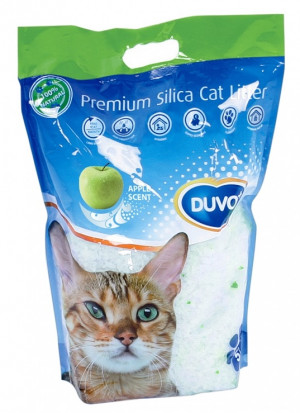 Duvo+ Silica Cat Litter Scent Apple - smiltis kaķu tualetei, ar ābolu aromātu 5L