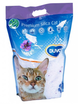 Duvo+ Silica Cat Litter Scent Lavender - smiltis kaķu tualetei, ar lavandas aromātu 5L