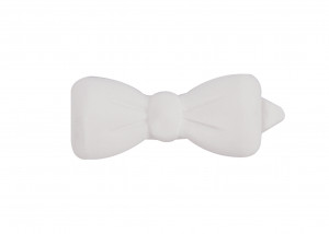 Show Tech Plastic Bow White - matu sprādze suņiem 3,5cm