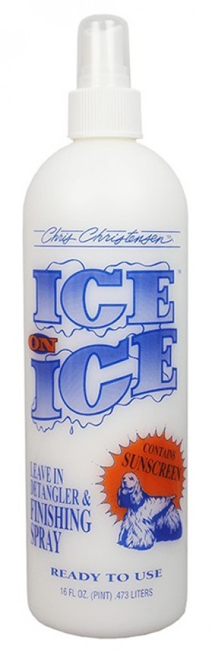 CHRIS CHRISTENSEN Ice On Ice RTU Leave-In Finishing Spray - izsmidzināms kondicionieris suņiem un kaķiem 473ml