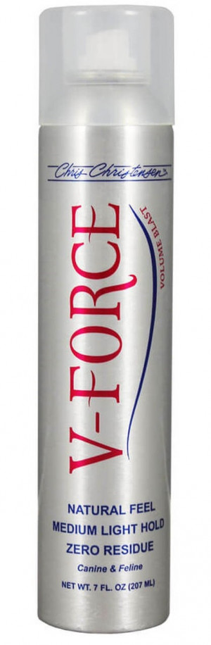 CHRIS CHRISTENSEN V-Force Volume Blast Finishing Spray - veidošanas līdzeklis suņiem un kaķiem 207ml