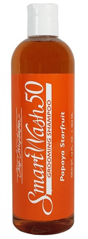 CHRIS CHRISTENSEN Smart Wash 50 Papaya Starfruit Grooming Shampoo - šampūns suņiem un kaķiem 473ml