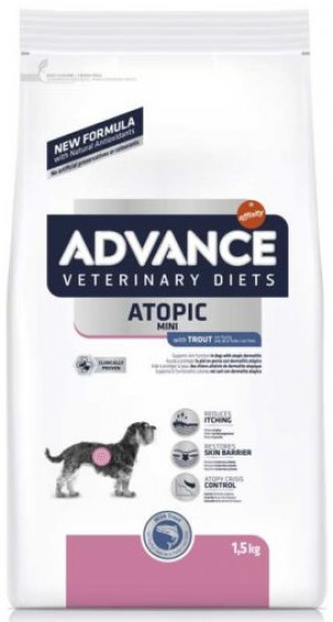 ADVANCE VETERINARY DIETS ATOPIC MINI sausā barība suņiem 1,5 kg