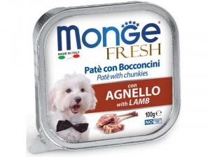 MONGE Fresh - pastēte suņiem ar jēra gaļu 100g