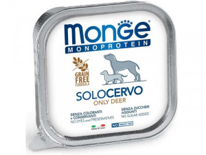 MONGE Monoproteinic - pastēte suņiem ar brieža gaļu 150g