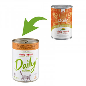 ALMO NATURE Daily Cat With Turkey - konservi kaķiem 6 x 400g