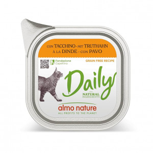 ALMO NATURE Daily Cat With Turkey - konservi kaķiem 12 x 100g