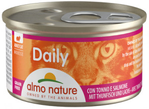 ALMO NATURE Daily Cat Mousse With Tuna & Salmon - konservi kaķiem 12 x 85g