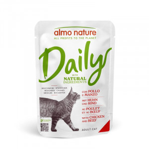 ALMO NATURE Daily Cat Chicken & Beef - konservi kaķiem 12 x 70g