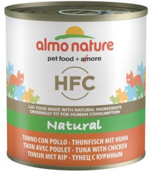 ALMO NATURE HFC Cat Natural Tuna & Chicken - konservi kaķiem 6 x 280g