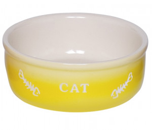 NOBBY "Gradient" - keramikas bļoda kaķiem, dzeltena
