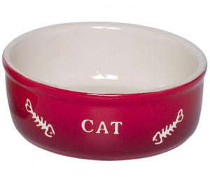 NOBBY "Gradient" - keramikas bļoda kaķiem, sarkana