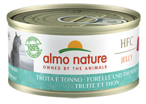 ALMO NATURE HFC Jelly Cat With Trout & Tuna - konservi kaķiem 12 x 70g