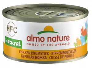 ALMO NATURE HFC Natural Cat With Chicken Drumstic - konservi kaķiem 70g