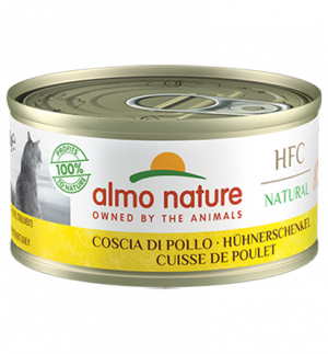 ALMO NATURE HFC Natural Cat With Chicken Drumstic - konservi kaķiem 70g