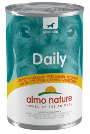 ALMO NATURE Daily Dog With Chicken - konservi suņiem 400g Cena norādīta par 1 gb. un ir spēkā pasūtot 6 gb.