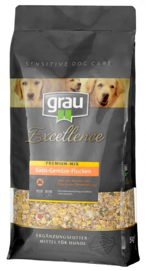 GRAU Excellence Premium Mix Basic Vegetable Flakes - papildbarība suņiem 5kg