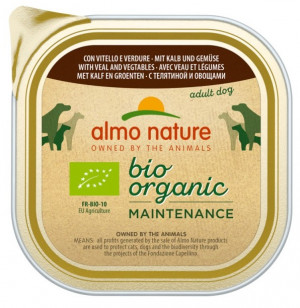 ALMO NATURE Biorganic Dog With Veal & Vegetables - konservi suņiem 100g Cena norādīta par 1 gb. un ir spēkā pasūtot 12 gb.