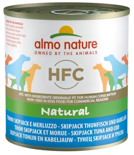 ALMO NATURE HFC Dog Natural With Skip Jack Tuna & Cod - konservi suņiem 6 x 280g