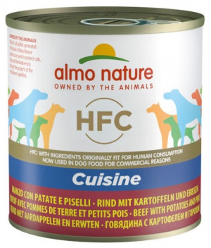 ALMO NATURE HFC Dog Cuisine With Beef, Potatoes & Peas - konservi suņiem 6 x 280g