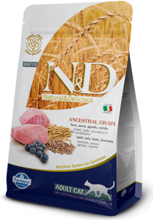 FARMINA NATURAL & DELICIOUS CAT ANCESTRAL GRAIN LAMB BLUEBERY 1.5kg