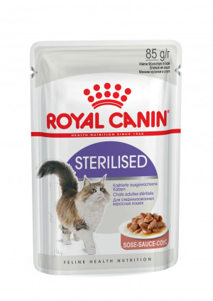 Royal Canin FHN STERILISED in Gravy 12x85g Cena norādīta par 1gb.