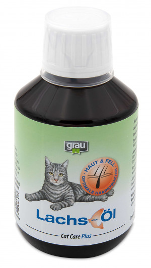 GRAU Cat Care Plus Salmon Oil For Cats - papildbarība kaķiem 200ml