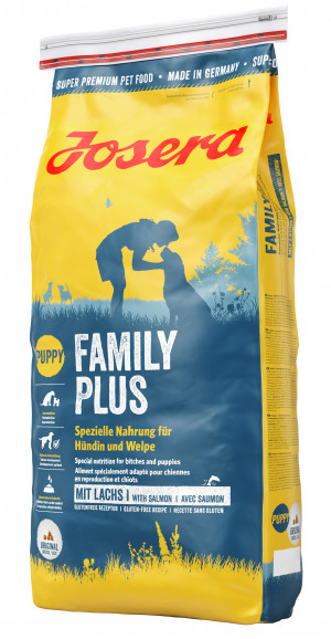 Josera Family Plus 15kg Cena norādīta par 1 gb. un ir spēkā pasūtot 2 gb.