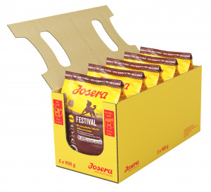 Josera Festival 900g Cena norādīta par 1 gb. un ir spēkā pasūtot 5 gb.